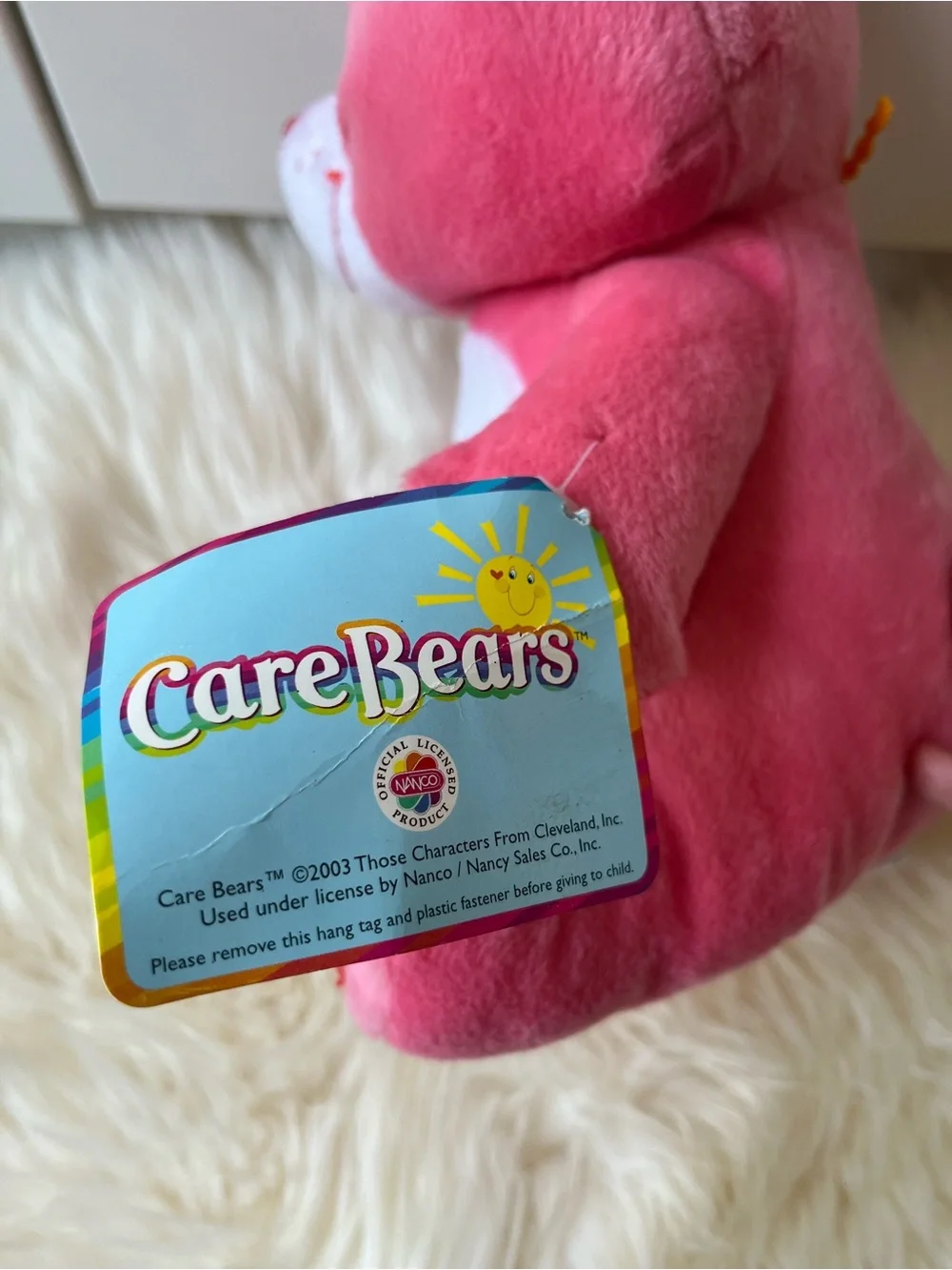 NWT New Vintage Y2K Care Bear 2003 Pink Love A Lot Bear 13